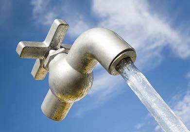 Below: The “magic faucet amusement”. Water is being pumped from an unseen pump in the pool up through a clear tube to just inside the faucet and allowed to pour out around the tube via gravity. What is driving magnetism 