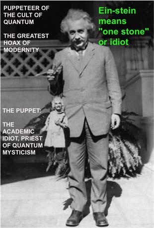Below: The cult of quantum, so heavily railed against by Tesla, Heaviside, and others was to overthrow rational thought and science. Thankfully though, not forever. This epoch of mass-insanity will be a footnote to futur