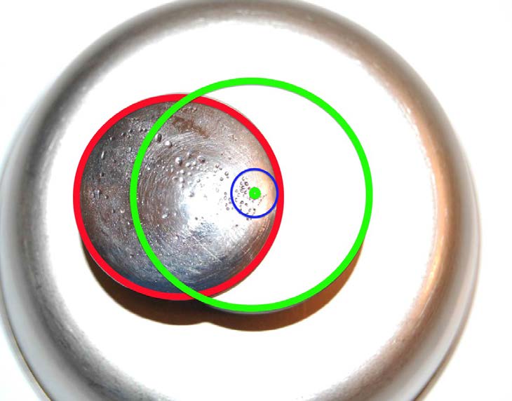 Below: Valid perpetually repeatable results of spinning a bismuth disk on top of any magnet that its circumference will not stray from the centripetal convergent point of any “magnet”, and will likewise rest on this edge