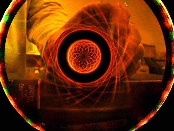 invention. Ring magnets showing the hypotrochoid formations as necessitated by dielectric voidance and centrifugal/centripetal magnetic reciprocation.