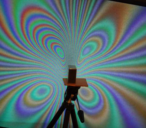 Below: Showing vertical orientation of the magnet relative to the CRT screen in which, as has been incorrectly described by others in the past as showing “four poles of a magnet”, it shows in fact no such nonsense. What 