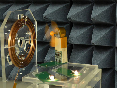 Below and above: New developments in wireless recharging technology are being developed that will allow the charging of multiple devices at the same time without needing wires using magnetic resonance (right illustration