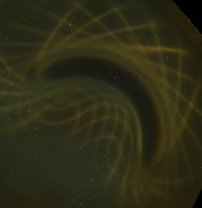 Below: Image on left, two cylinder magnets on the right connected along their non-polarized sides. Image on right broken ring magnet.