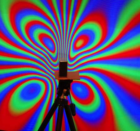 Below: Showing vertical orientation of the magnet relative to the CRT screen in which, as has been incorrectly described by others in the past as showing “four poles of a magnet”, it shows in fact no such nonsense. What 
