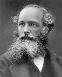 Black-and-white portrait of James Clerk Maxwell.