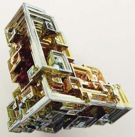 Below: Beautiful Bismuth crystal grown by “Bismuth and Beyond” (bowers998 EBay).
